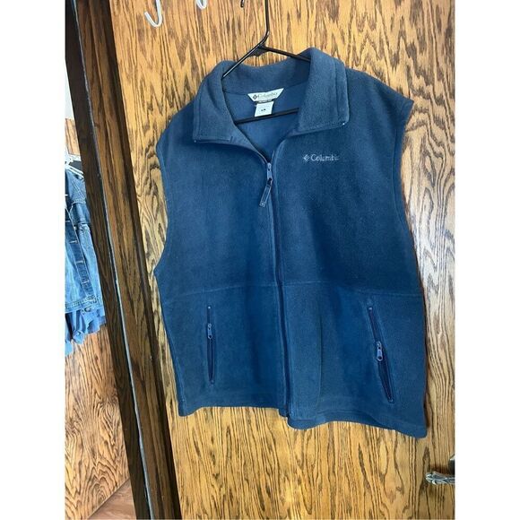 Columbia Blue Fleece Vest Men’s Size XL - Picture 1 of 10